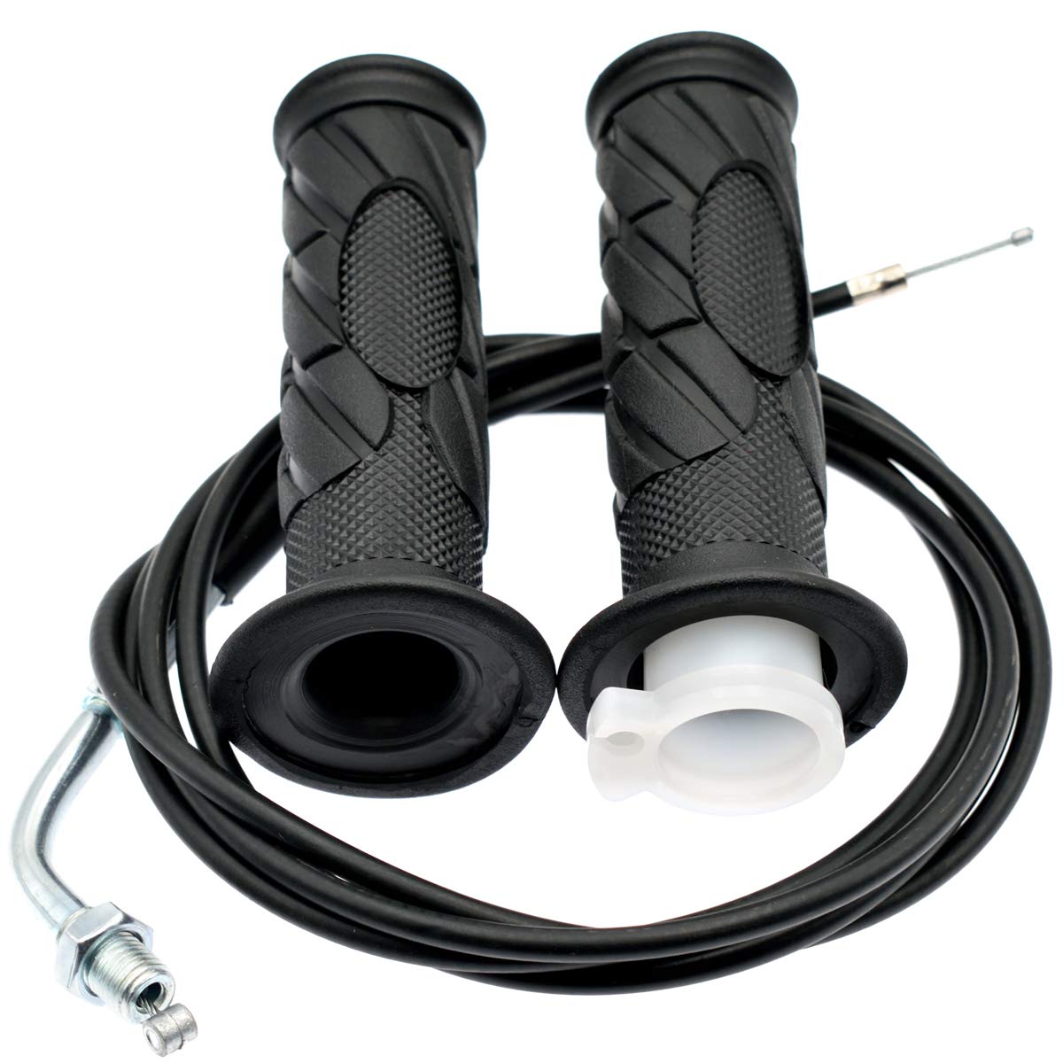 Royitay 7/8 22Mm Twist Throttle Accelerator Handle Grips, 75' Long Throttle Cable, Kill Switch Set For 33Cc 43Cc 49Cc 50Cc Zooma Stand Up Gas Scooter Coleman Ct200U Mini Bike Motorized Bicycle