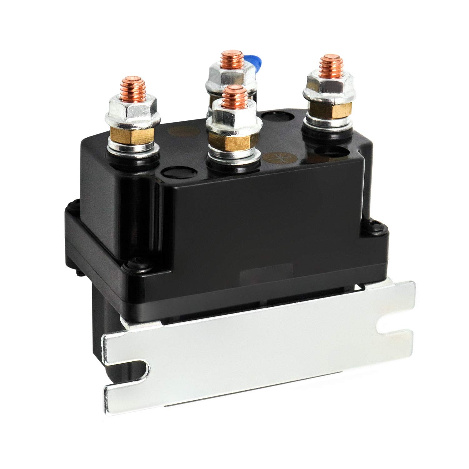 Qwork Solenoid Relay, 12V 250A Winch Relay Solenoid Replacement Contactor For 3000-5000Lbs Atv Ut Winch Control