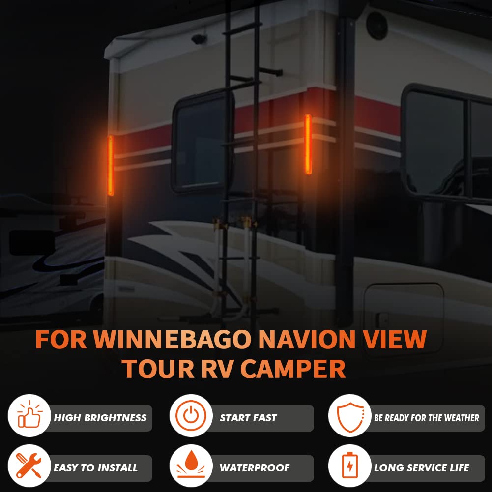 Alpha Rider For Winnebago Navion View Tour Rv Camper 12'' Atc Led Stop Brake Light Replaces 151076-01-000,Water Resistant & High