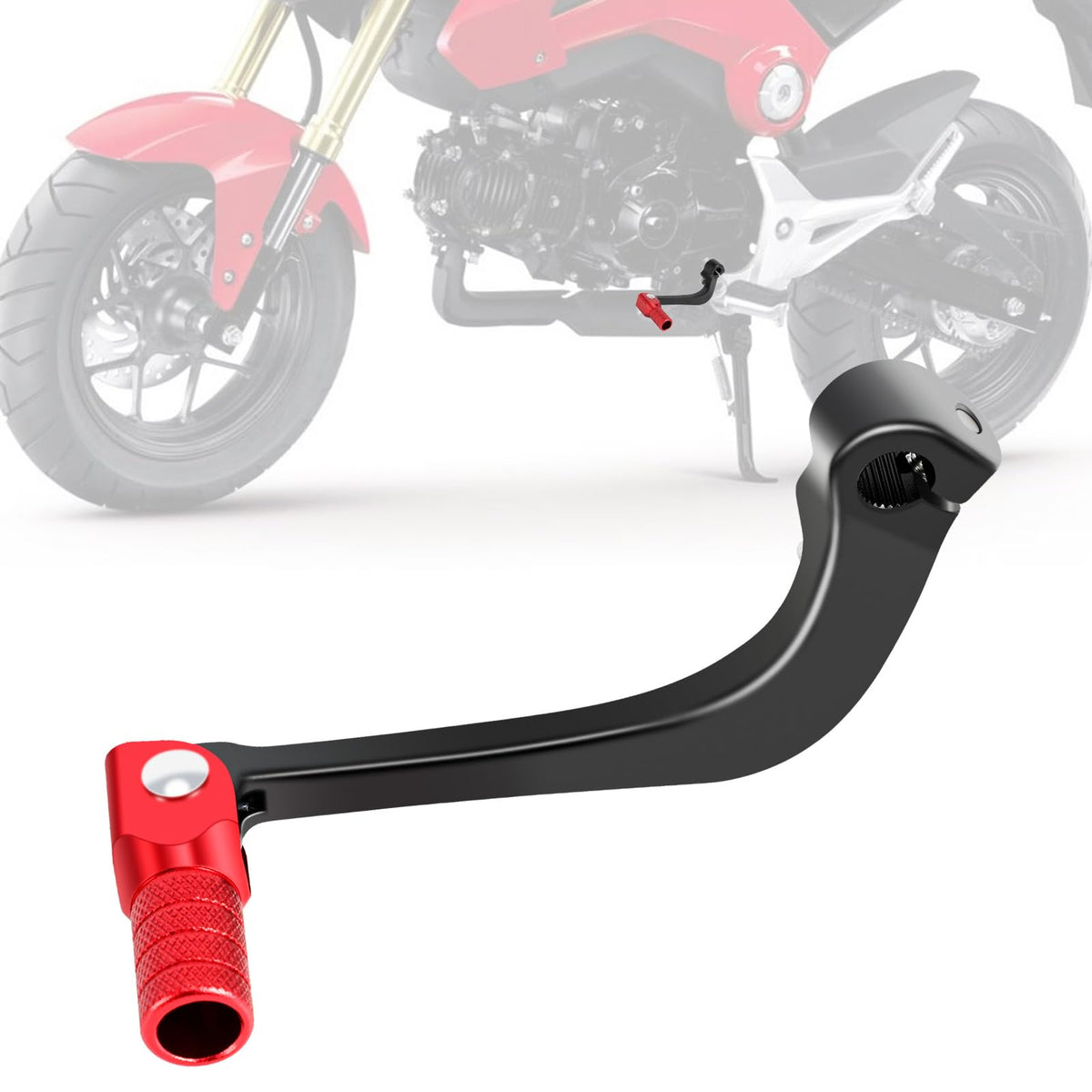 IUVWISN Motorcycle Folding Gear Shifter Shift Lever CNC for Grom MSX 125 2013-2024 Grom Clone Boom Vader 125 BD125 SR6 Red