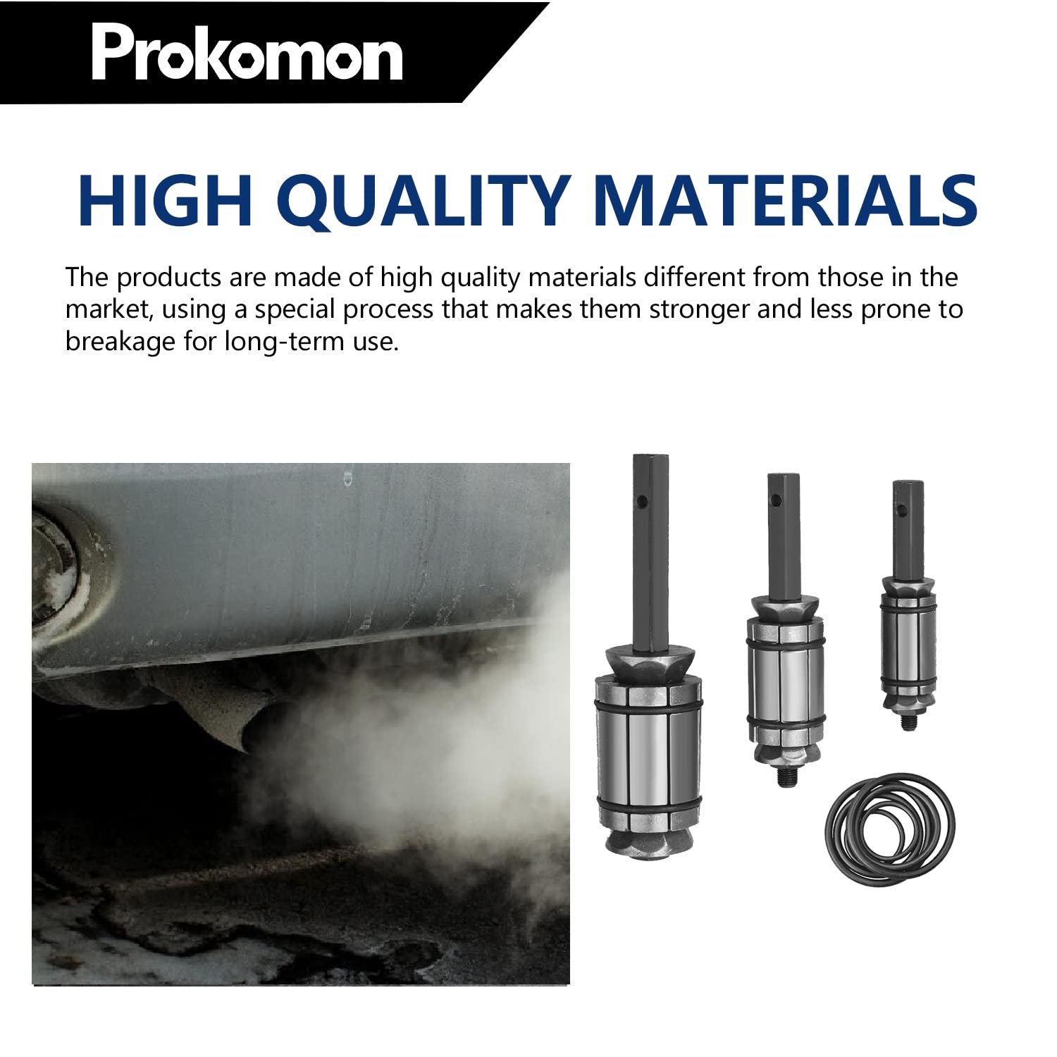 Prokomon 3 Pcs Exhaust Pipe Expander/Pipe Stretcher Kit/Muffler Pipe Expander/Tail Pipe Expander 1/18'' To 3-1/2''