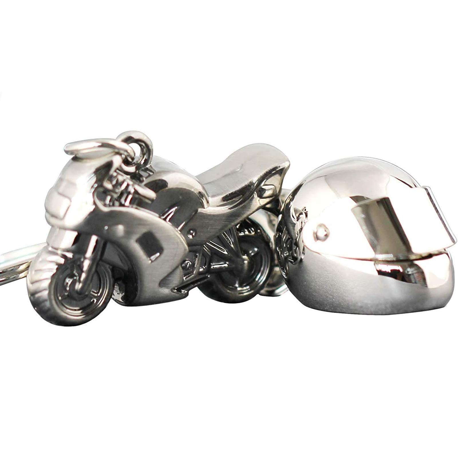 maycom Creative Fashion Romantic Couple Keychain Key Chain Ring Keyring Key Fob for Valentines Day Gift (Helmet & Motorcycle)