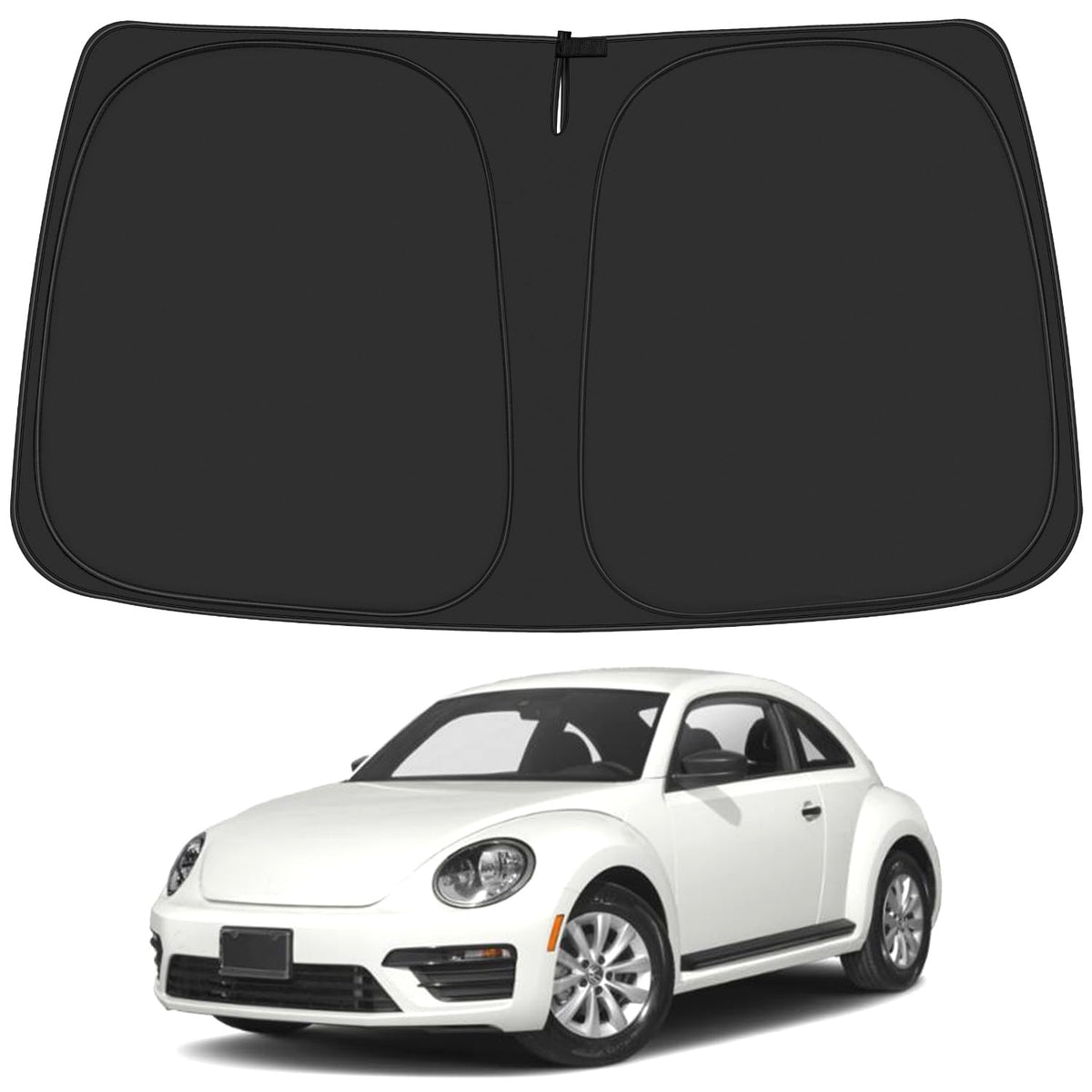 ULROLIT Windshield Sun Shade for 2012-2019 Volkswagen VW Beetle Accessories, Foldable Window Sunshade Sun Visor Protector, Front