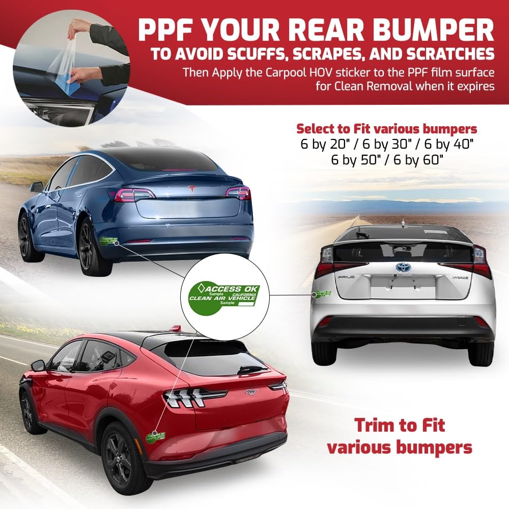 [Armor Up] 6''X60'' Clear Paint Protection Film For Cars, Trucks - 8-Mil Tpu Automotive Protector Wrap For Bumper, Headlamps, Ho