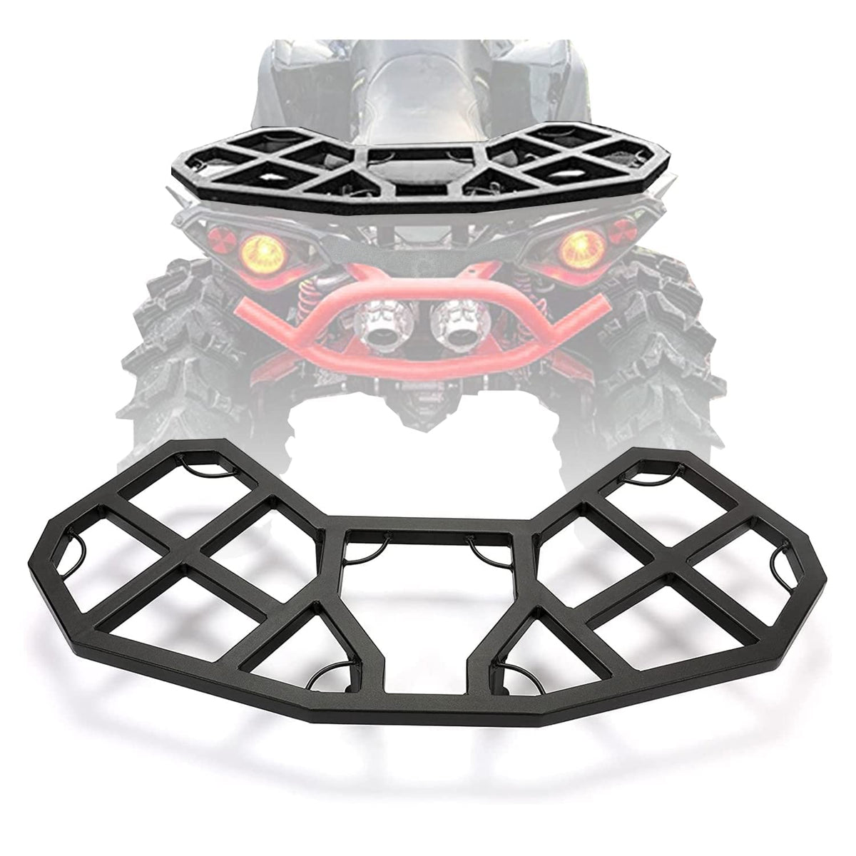 Kojem Rear Rack Compatible with 2007-2023 Can-Am Renegade All Models Offroad ATV Steel Rack Black Electrophoresis
