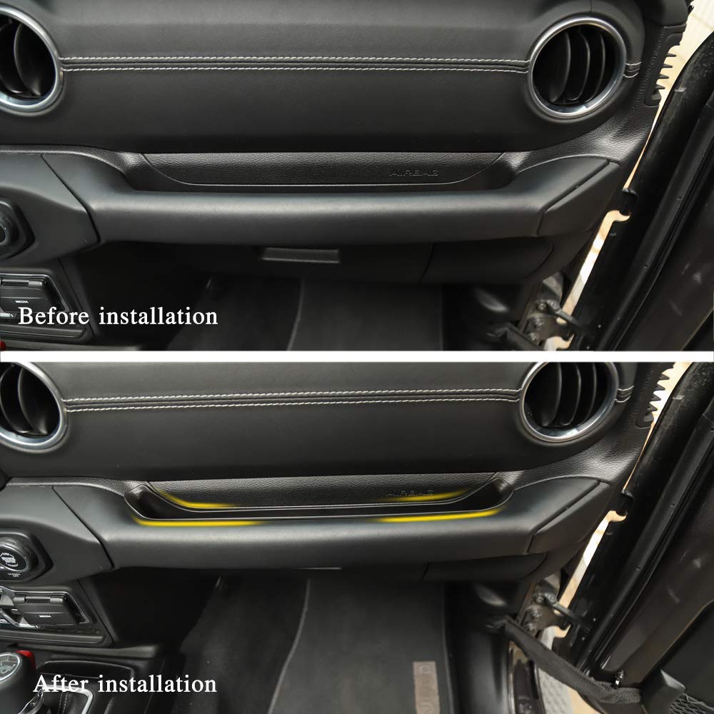 Voodonala for Jeep JL JLU GrabTray Passenger Storage Tray Organizer Grab Handle Storage Box for Jeep Wrangler JL JLU 2018-2023 G