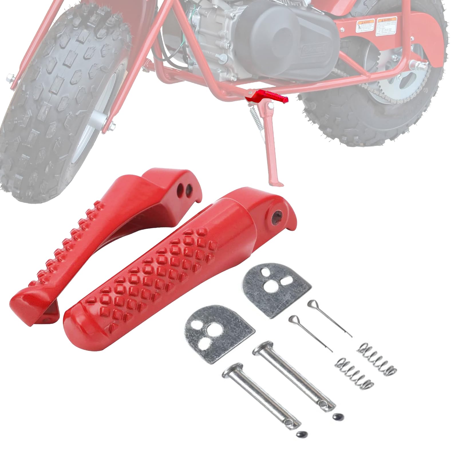Chikia Coleman Mini Bike Foot Pegs Footpegs Footrest Pedal Bracket Set Assembly For Coleman Ct200U Bt200X Trail 200 Ct100U Trail
