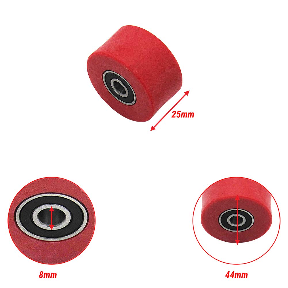 Outlaw Racing Or3078R Chain Roller Guide 43X24Mm Compatible With Honda Cr125R Cr250R Yamaha Yz490 - (Red)