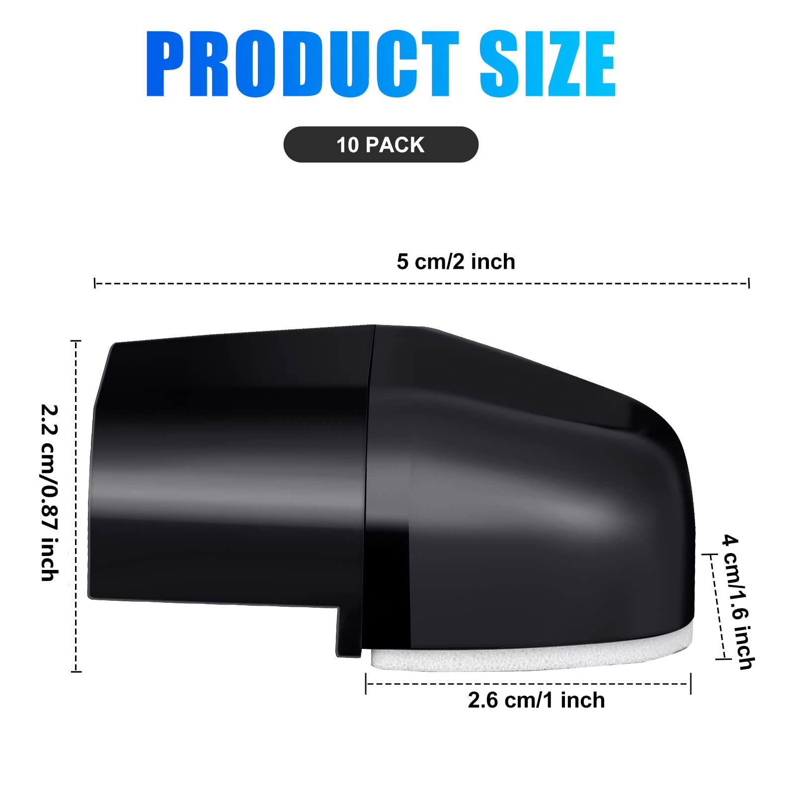 Frienda 10 Pieces Deer Whistle Save A Deer Whistles Avoids Collisions, Deer Whistles For Car Deer Warning Devices Animal Alert For Cars And Motorcycles (Black, Classic Style)