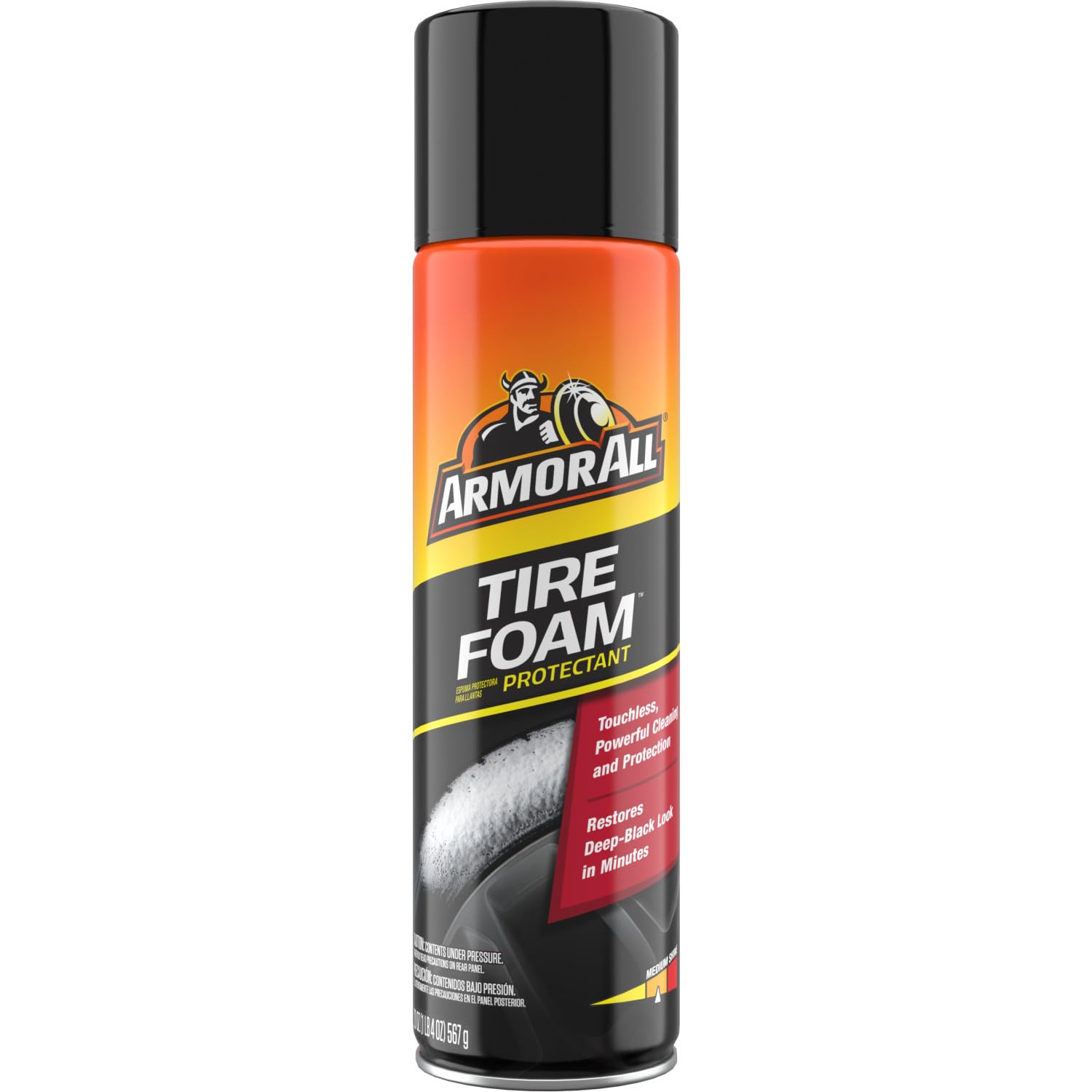 Armor All Tire Foam, Tire Cleaner Spray For Cars, Trucks, Motorcycles, 20 Oz Each, 1.25 Pound (Pack Of 1)