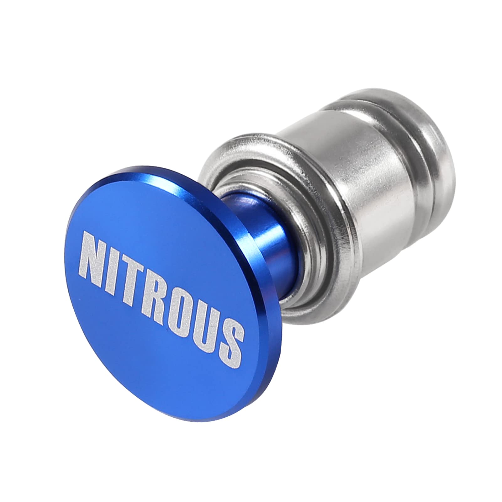 NITROUS Button Car Cigarette Lighter, MELIFE Anodized Aluminum Universal 12-Volt Replacement Accessory Fits for Most Vehicles So