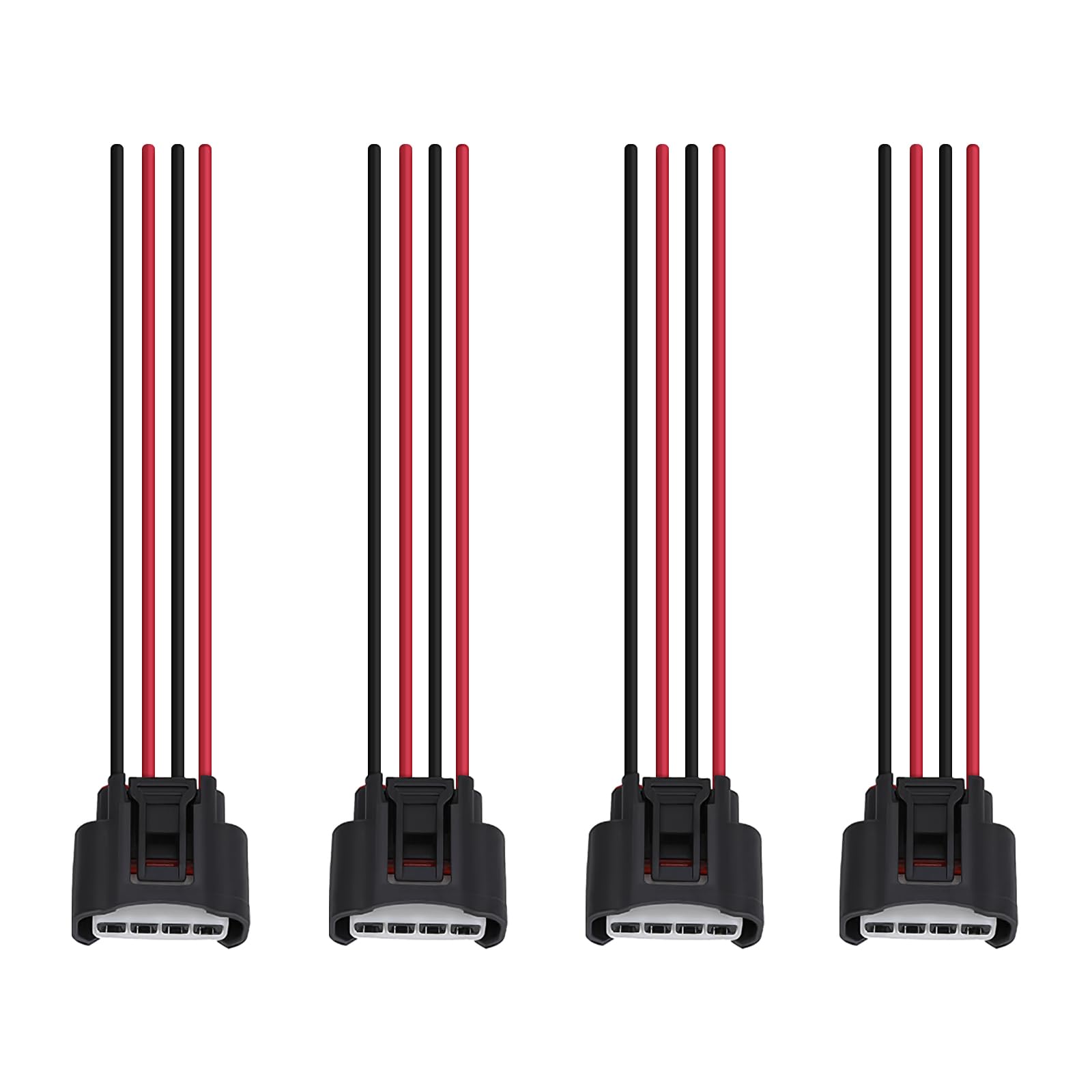 4 Packs Ignition Coil Female Connector Plug Harness Pigtail Compatible With Toyota Camry, Highlander, Matrix, Rav4, Solara, Lexu