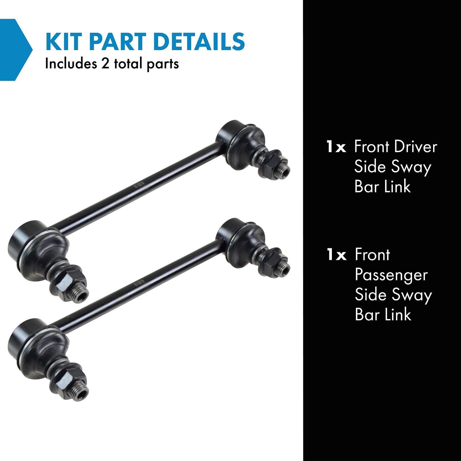 Trq Front Sway Bar Stabilizer Link Set Compatible With 1997-2003 Infiniti Qx4 1996-2004 Nissan Pathfinder