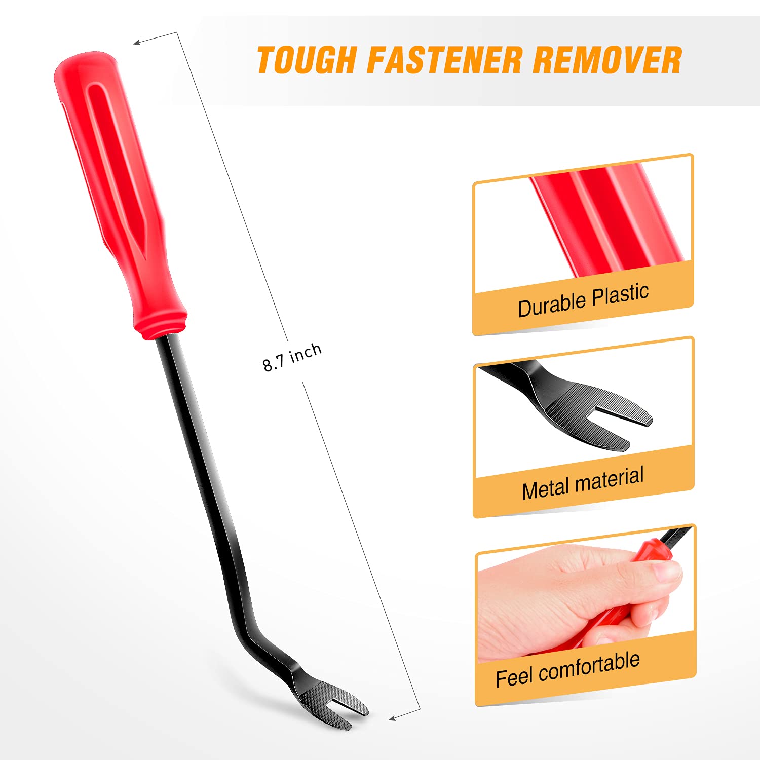 GOOACC 415 Pcs Car Retainer Clips & Fastener Remover - 18 Most Popular Sizes Auto Push Pin Rivets Set -Door Trim Panel Clips for