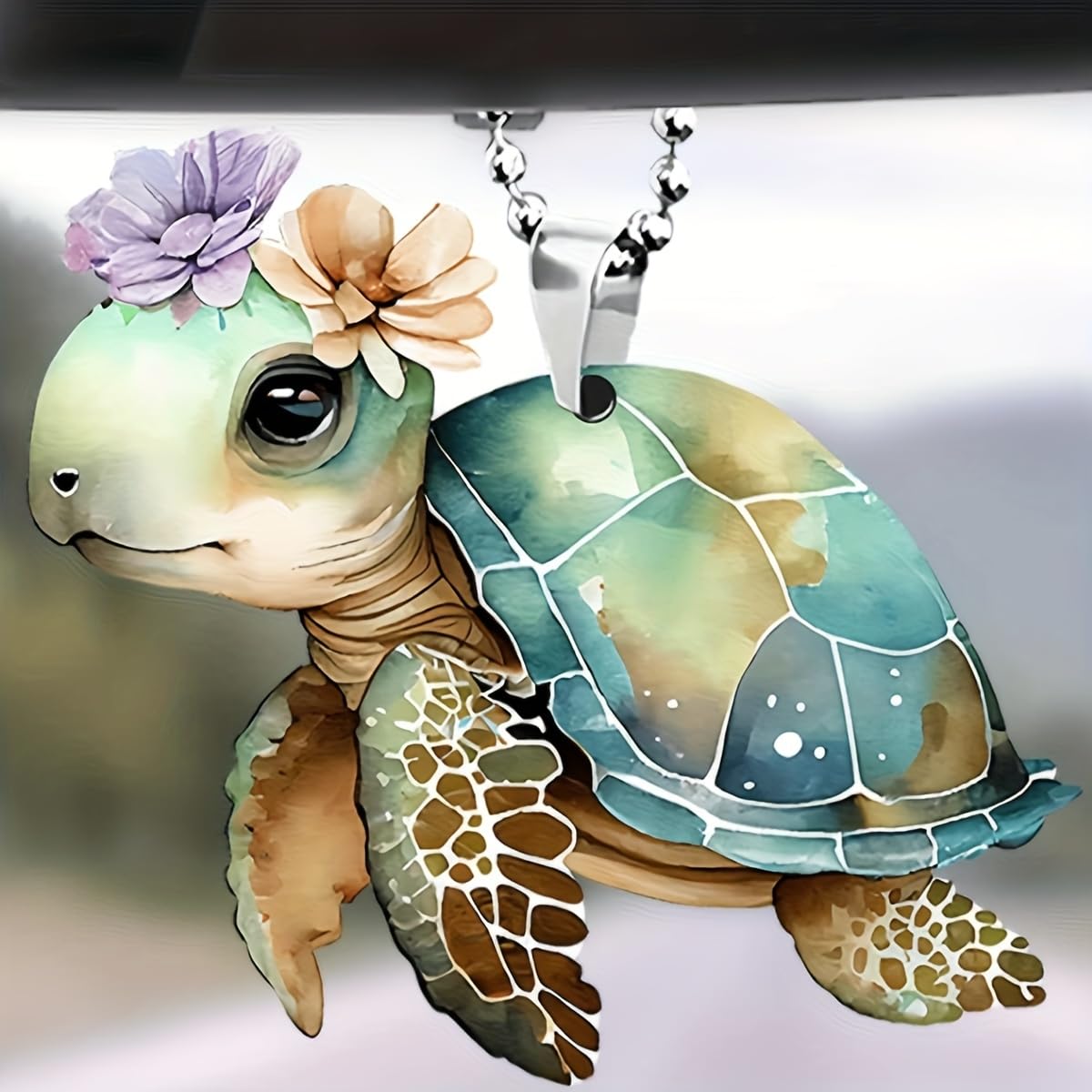 Maciebelle Rear View Mirror Accessories, Sea Turtle Gifts, Car Decoration, Mirror Hanging Car Interior Accessories, For Car Rear