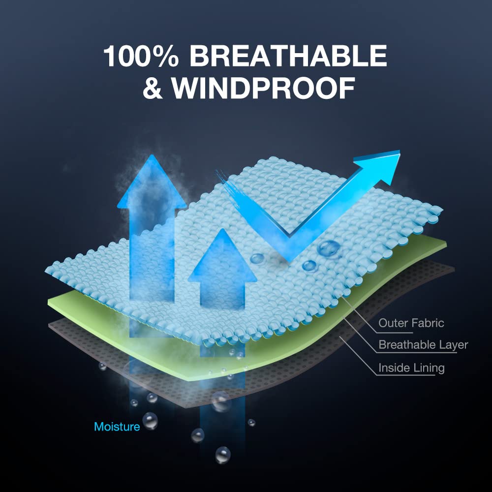 Tidewe Rain Suit, Waterproof Breathable Lightweight Rainwear (Gray Size L)