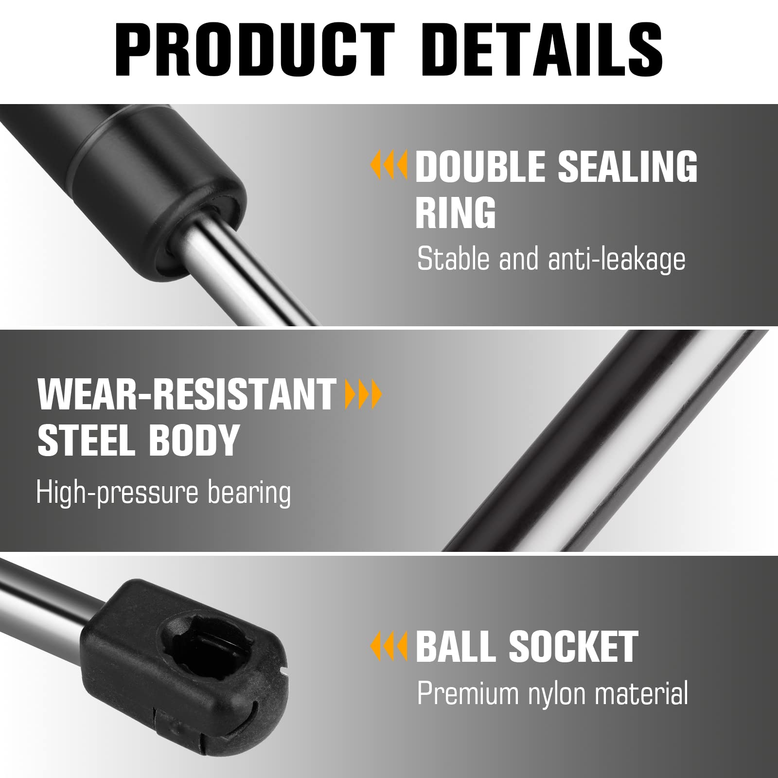 Rear Trunk Lift Support Shocks for Dodge Challenger 2008-2018 Gas Spring Strut Rod 6657 2 Pcs