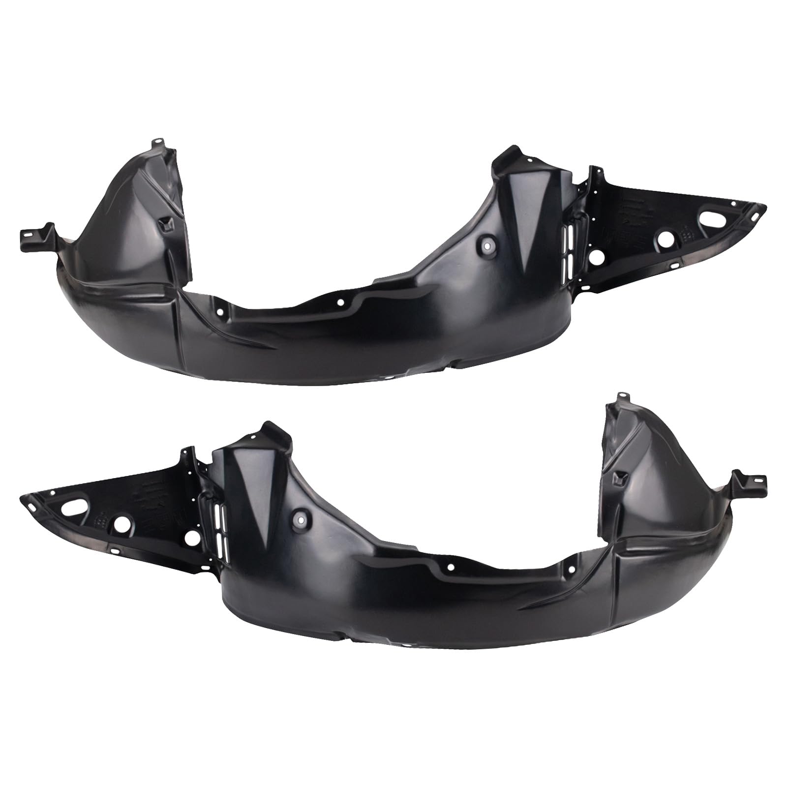 Trq Front Inner Fender Liner Set Compatible With 2007-2011 Nissan Altima Ni1248120 Ni1249120