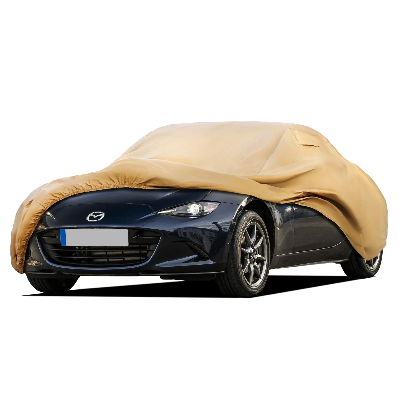 Jurmon Heavy Duty Outdoor Car Cover Custom Fit For Mazda Mx-5,Windproof All Weather Waterproof Sun Rain Uv Dust Snow Protection 