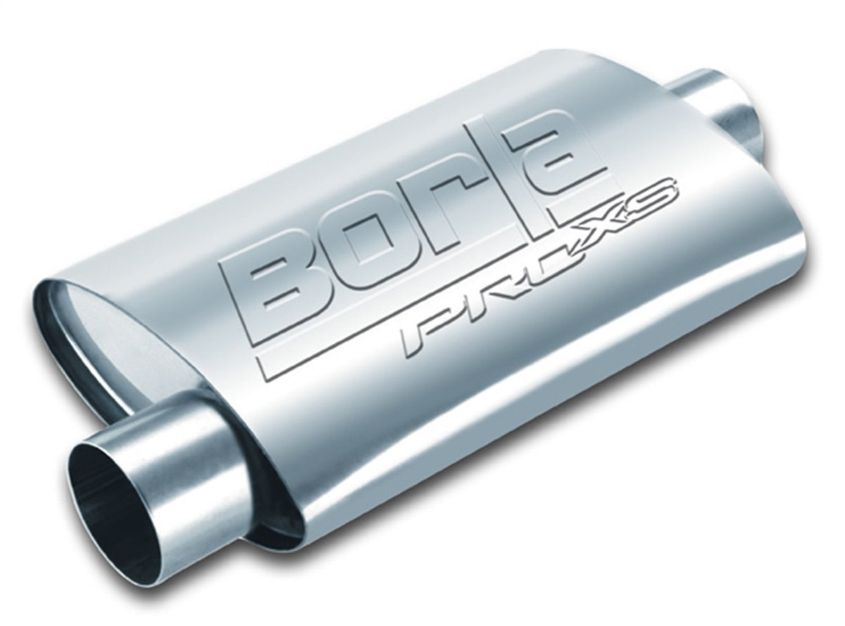 Borla 40659 Proxs Universal Muffler 2.5 Center Inlet/ 2.5 Center Outlet 425 X 7.88 Oval X 14 Long Body 19 Overall Length Universal Part. Reversible Design.