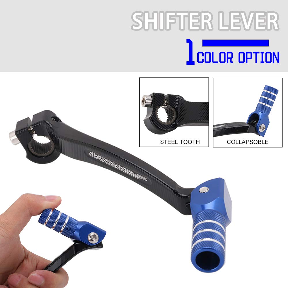 Jfg Racing Motorcycle Folding Gear Shifter Shift Lever Pedal Cnc For Yz250F Yz450F 2014-2021 Yz250Fx 2020 Yz450Fx 2016-2021 Wr250F 2020 Wr450F 2016-2021 Dirt Bike Blue