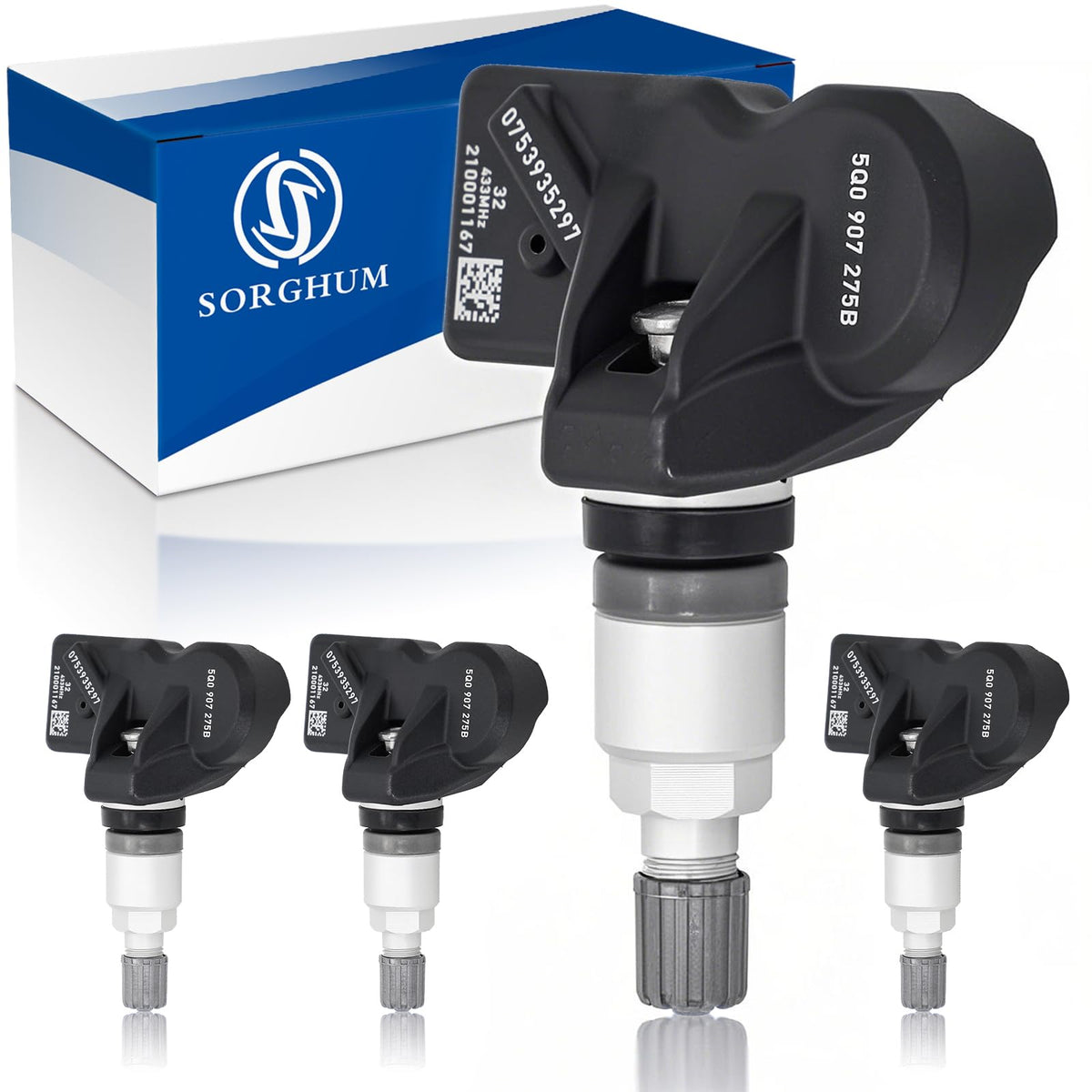 Sorghum Tire Pressure Monitoring System - Pre-Programmed TPMS Sensors 4 Packs 43 WBCARB0DCJDWZ5D