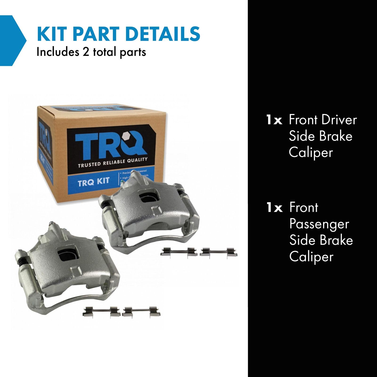 Trq Front Brake Caliper Set Compatible With 97-04 Buick 97-05 Cadillac 00-05 Chevrolet 97-03 Oldsmobile 00-03 Pontiac