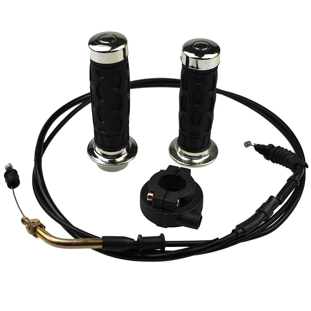 Laxeem Throttle Twist Grip Set With 78' Scooter Throttle Cable For Gy6 50Cc, 80Cc, 125C, 150Cc Qmb139 Chinese Scooter Parts