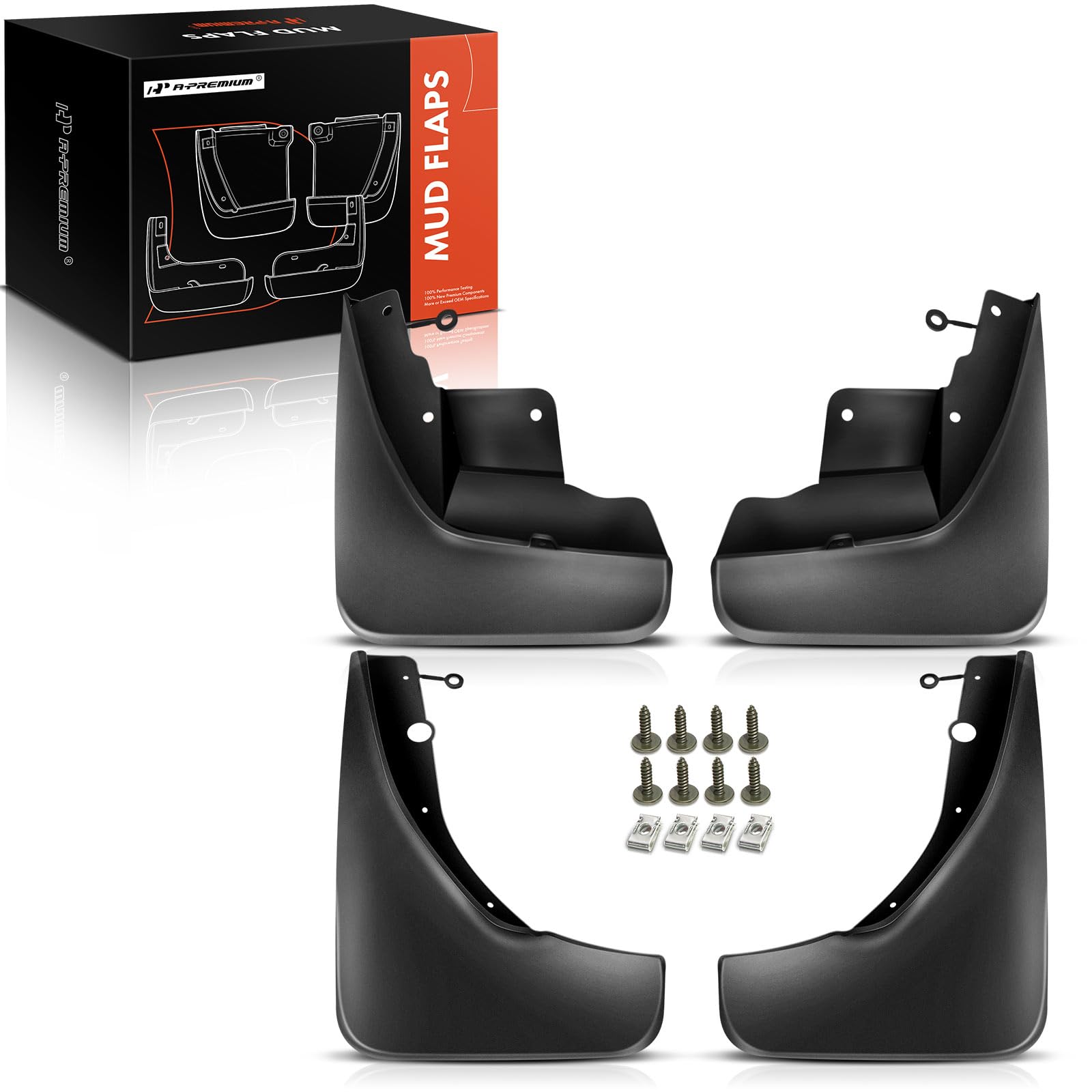 A-Premium Set Of 4Pcs Mud Flaps Splash Guards Mudguard Mudflap With Hardware Kits Accessory Compatible With Jeep Grand Cherokee