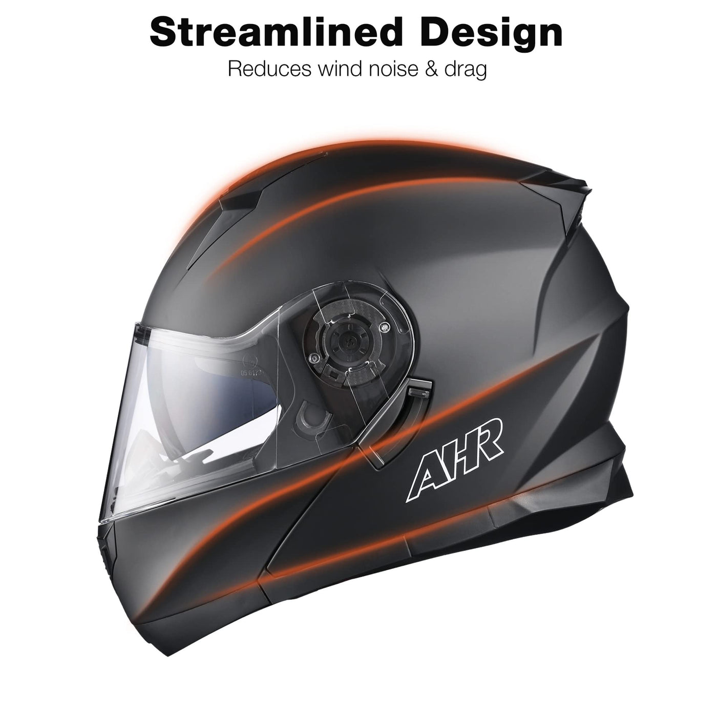 ahr motorcycle helmets Ahr Motorcycle Helmet Dual Visor Modular Flip Up Full Face Helmet Dot – Carkart