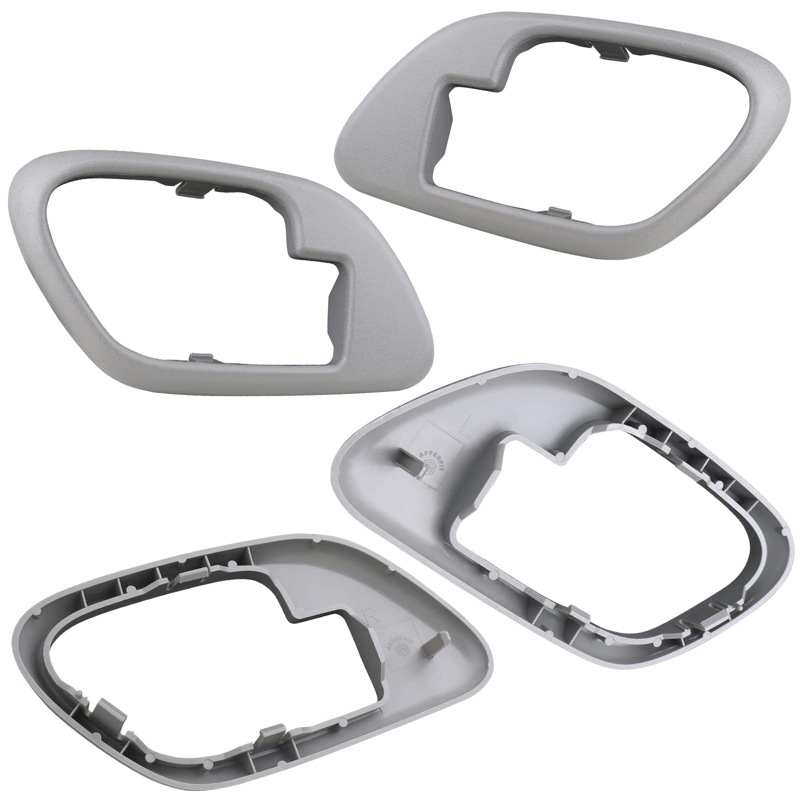 APPERFiT Interior Door Handle w/Bezel Kit (Gray) Compatible with 1995-2002 Chevy Chevrolet GMC Truck C1500 C2500 C3500 K1500 K25