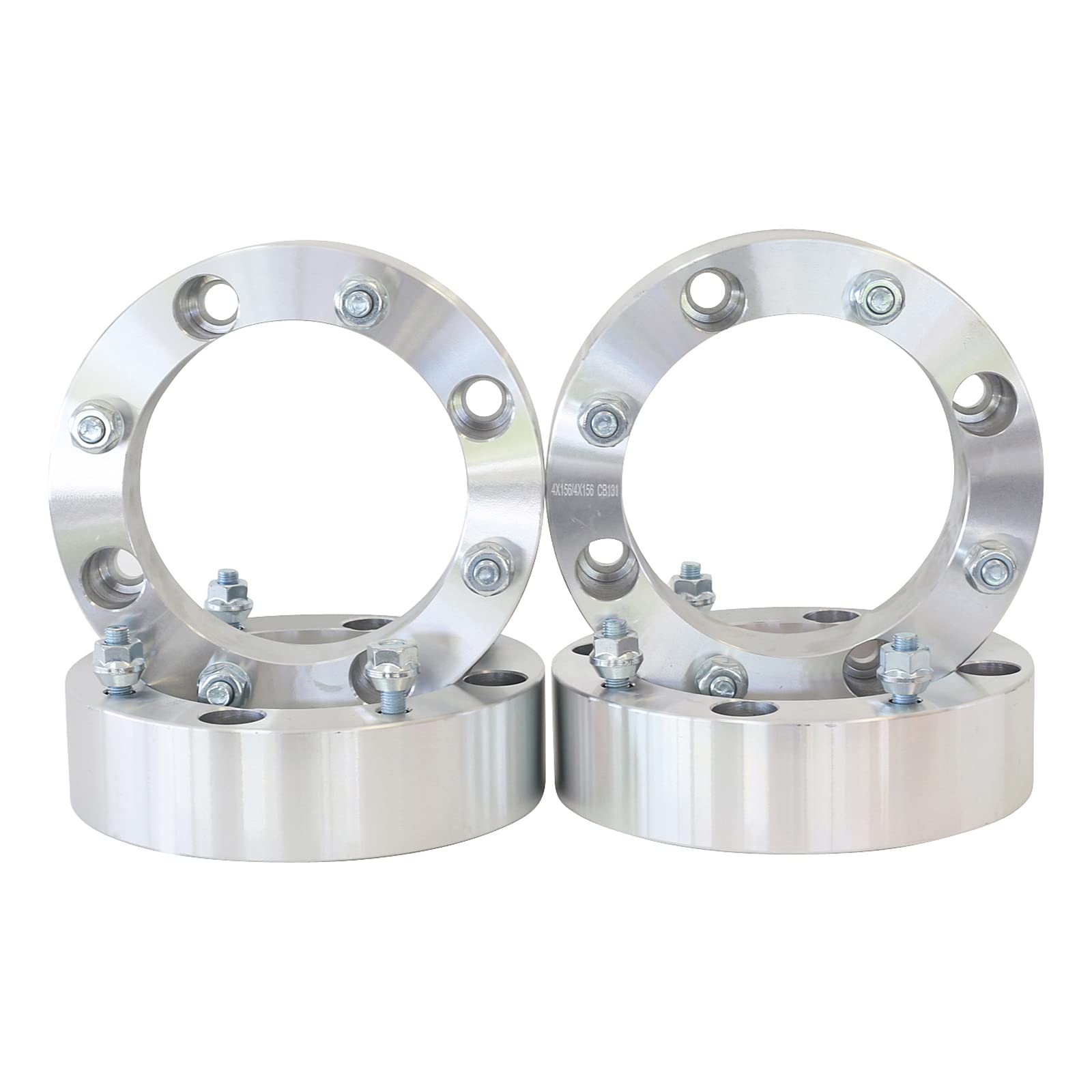 Hardcore Parts 4Pc Atv 4X156 Wheel Spacers 2 With 12X1.5 (M12) Threads - Fits Polaris Ranger Rzr Xp 1000 Trail 900 Xc High Performance S Ranger Ace