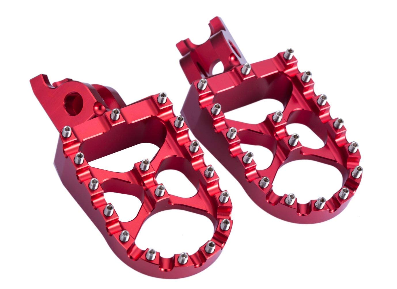 Hopider CNC Wide Foot Pegs MX Compatible with CR125/250 02-07, CRF150R 07-19, CRF250R 04-19, CRF250X 04-19, CRF450R 02-19, CRF45