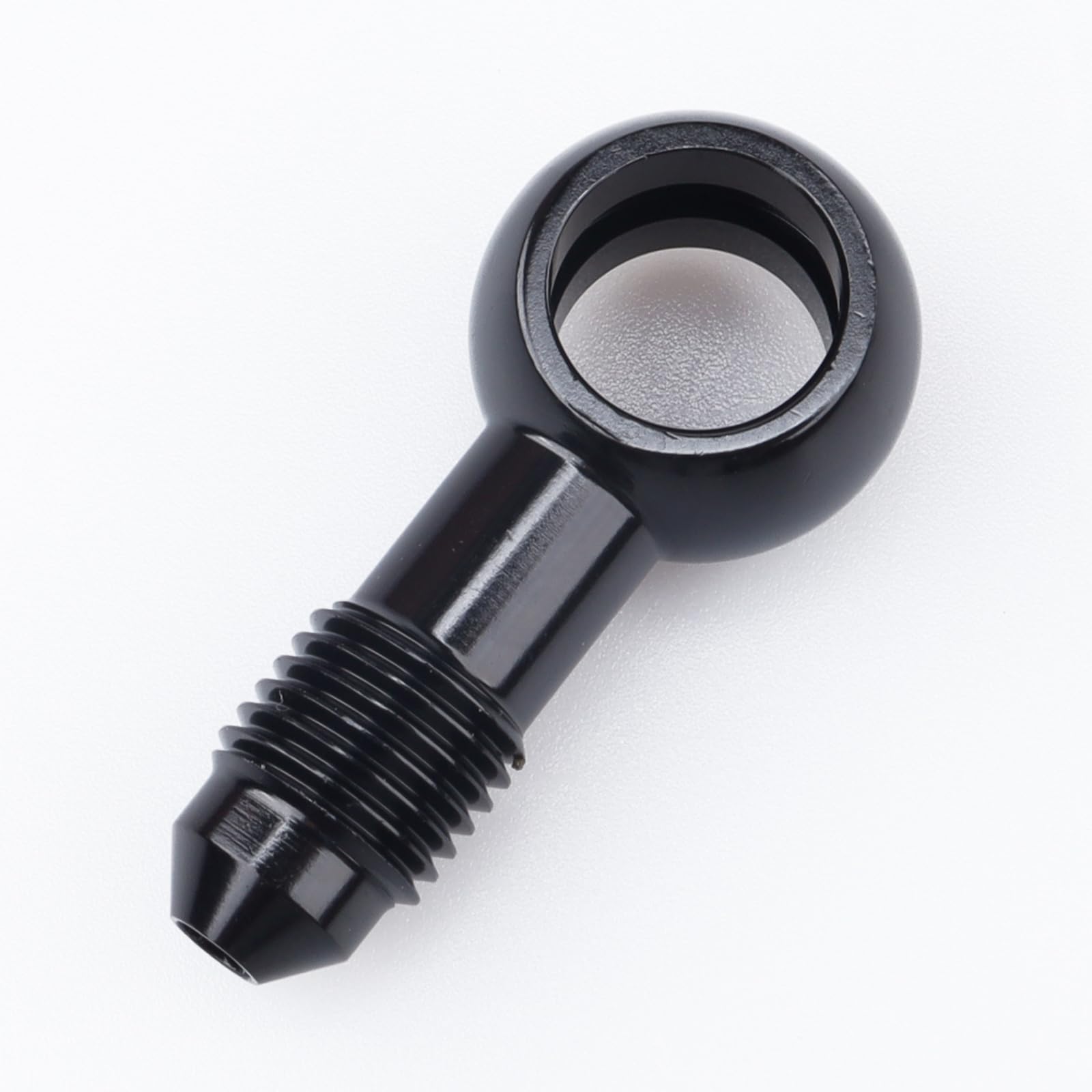 AC PERFORMANCE Black Aluminum Fuel Banjo fitting - M10 10.2mm ID Banjo hole to 3AN Male Flare Adapter, Designed for Bosch 044 Fu