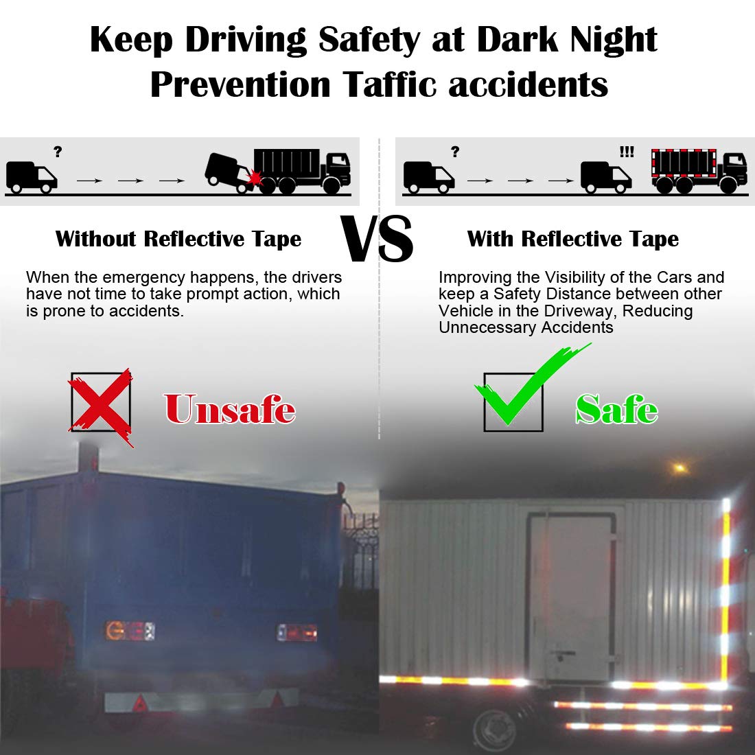 Rustark 20 Pcs Red Plastic Rectangular Stick-On Car Reflector Sticker Waterproof Reflector Tape Self-Adhesive Conspicuity Safety