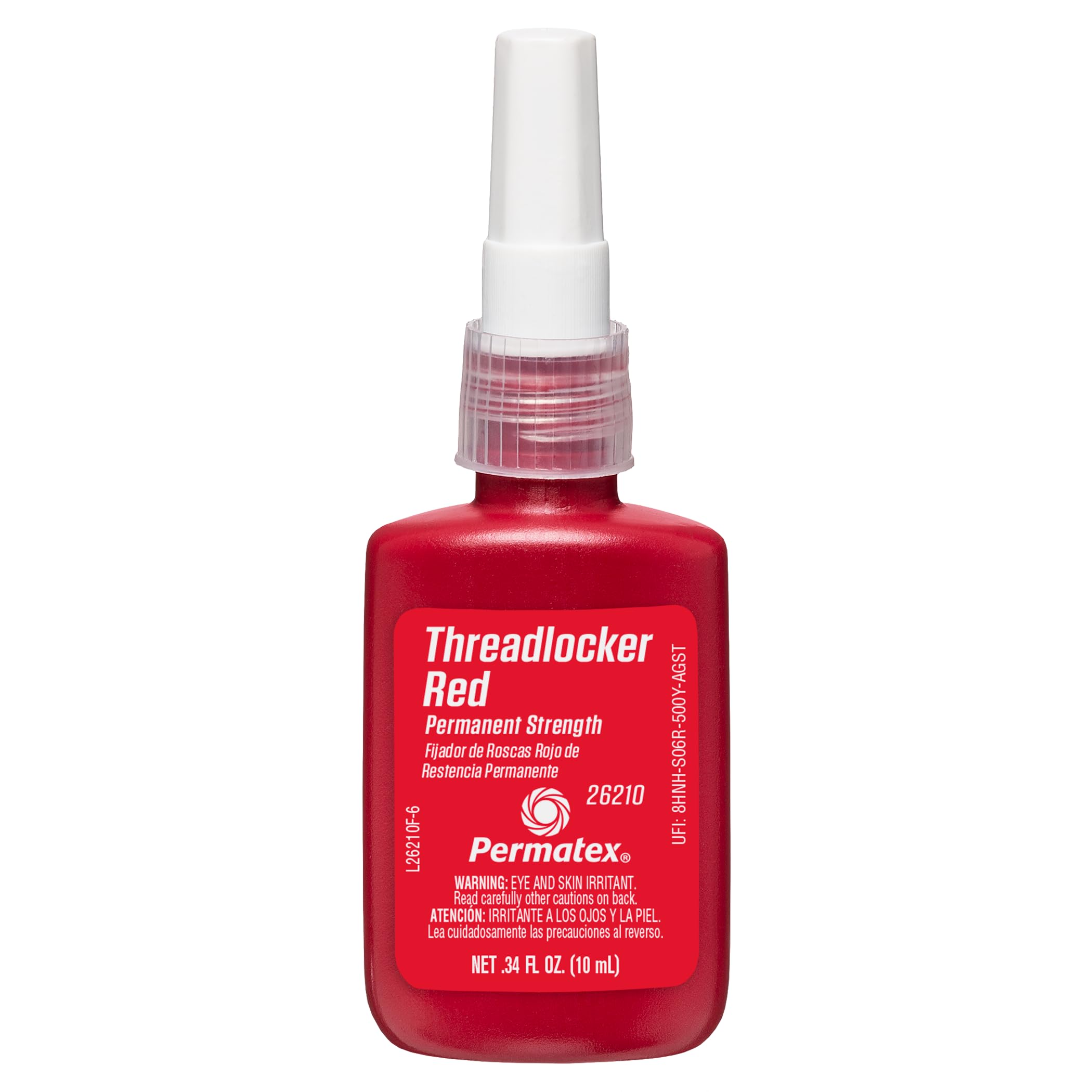 Permatex 26210 Permanent Strength Threadlocker Red, 10 Ml