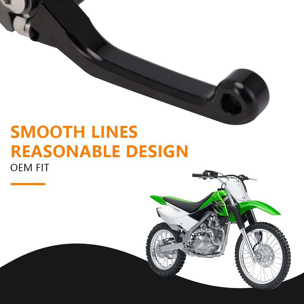 Jfg Racing Motorcycle Brake Lever Folding Levers Cnc For Klx 110 Klx110 Klx110L 2010-2023 Black