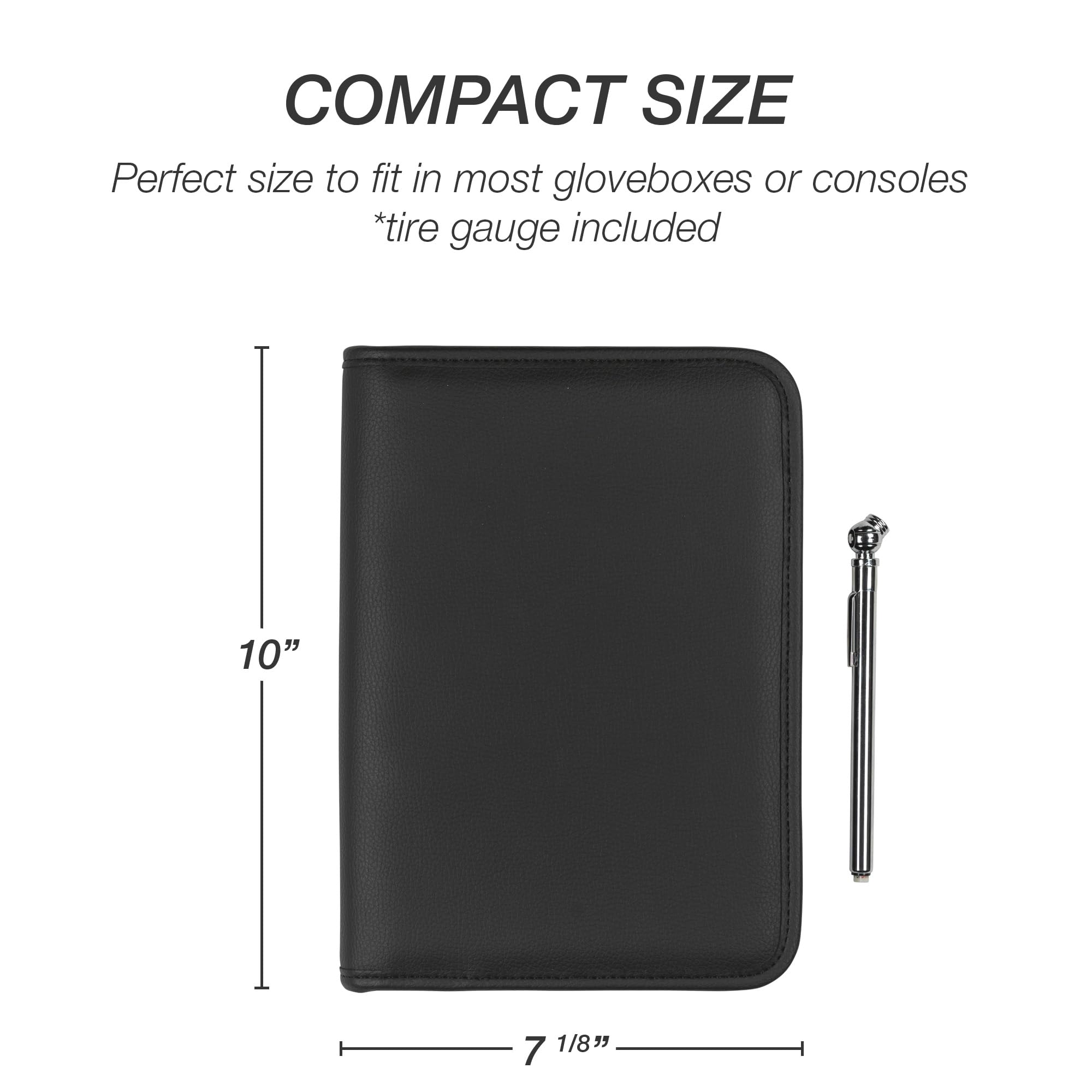 Samsill Car Registration and Insurance Holder, Owner's Maunal Glove Box Organizer, 7.25 x 10 inches, Car Document Holder, Black