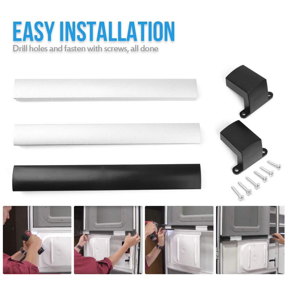 SnowyFox RV Screen Door Cross Bar Handle Adjustable Grab Handle 21-5/8 to 28-5/8 Inch Universal for RV Motorhome Camper and Trav