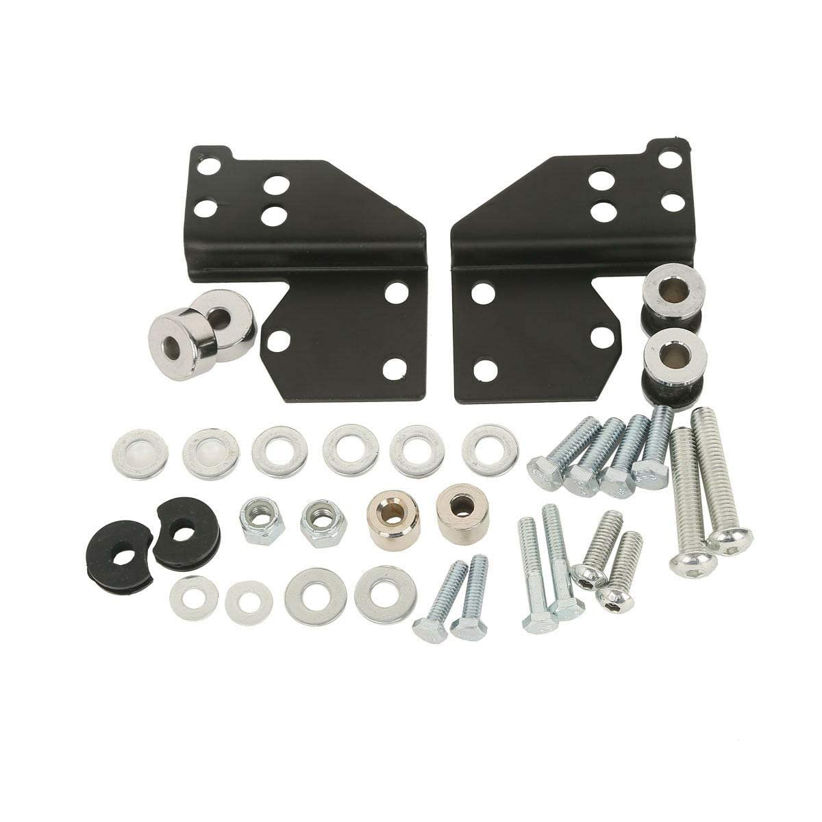 Detachable Front Docking Hardware Kit For Harley Touring 1997-2008,Road King, Road Glide, Street Glide & Electra Glide(Replace:53803-06) Also 53660-05, 53658-05 For 1994-1996 Models