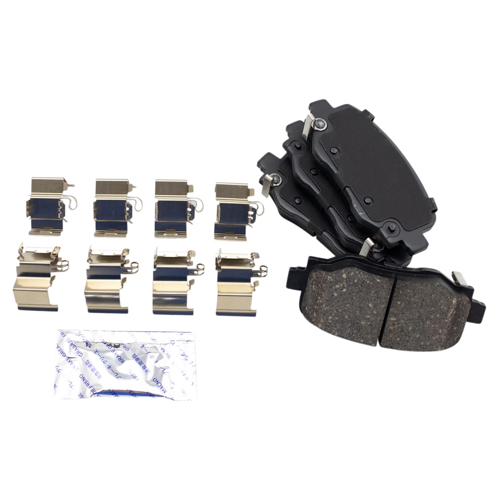 Trq Front And Rear Brake Pad & Rotor Kit Brake Pads Brake Rotor Ceramic Compatible With 2016-2021 Fiat 500X 2015-2021 Jeep Reneg