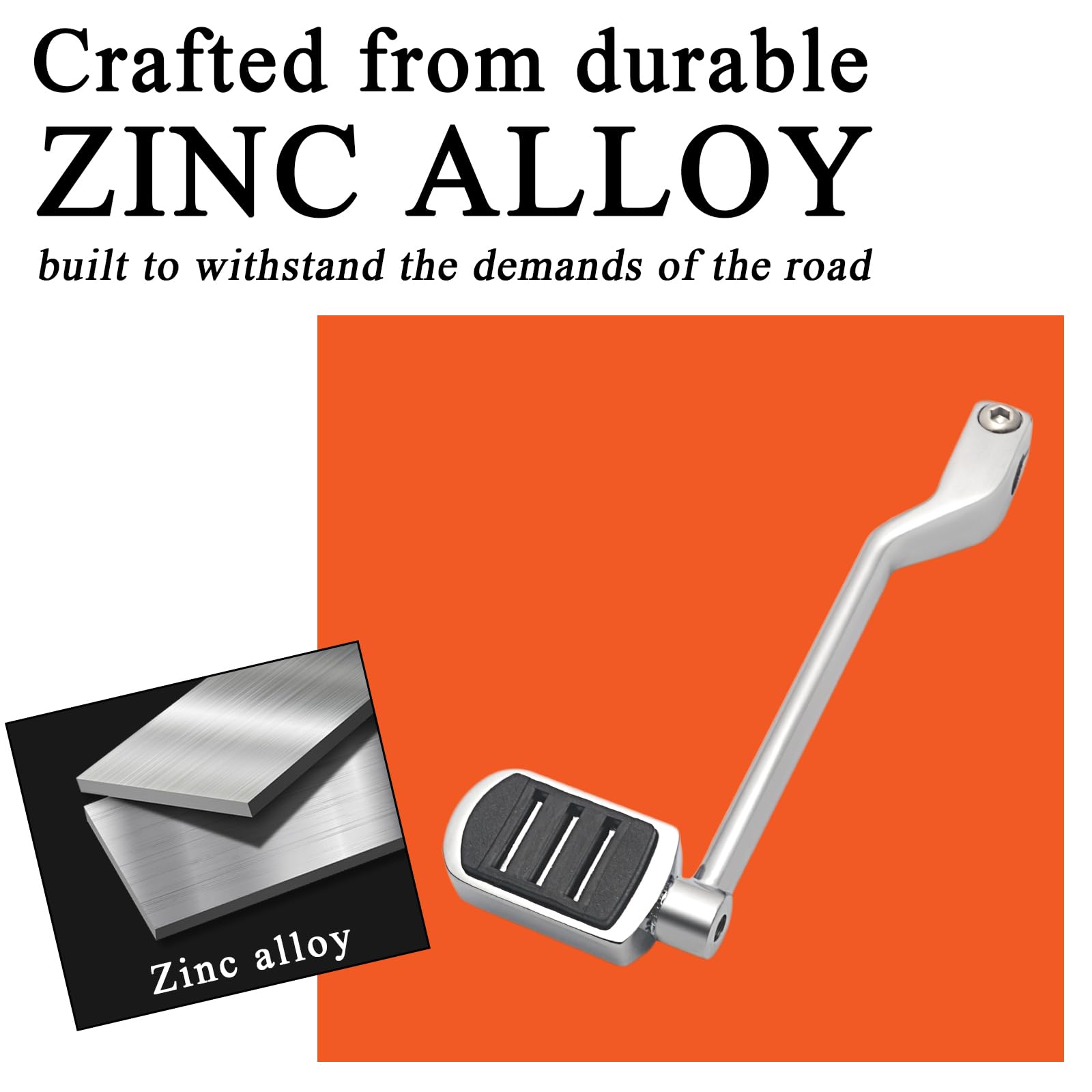 FOVPLUE Heel Shifter Lever w/Shift peg, Rear Shifter Peg for Harley 1986-2017 FL Softail, 1988-Later Touring CVO Road Glide Stre