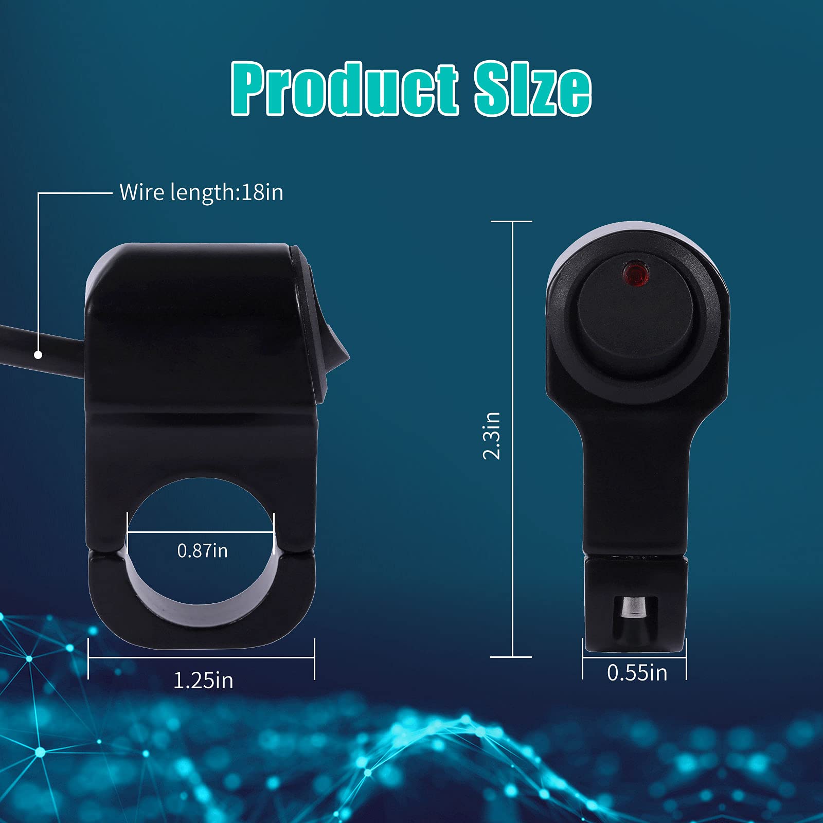 Stylemafia Motorcycle Atv Led Light Bar Switch, Headlight Fog Light Spotlights Aux Light Switch For 12V Atv Mini Bike Dirt Bike