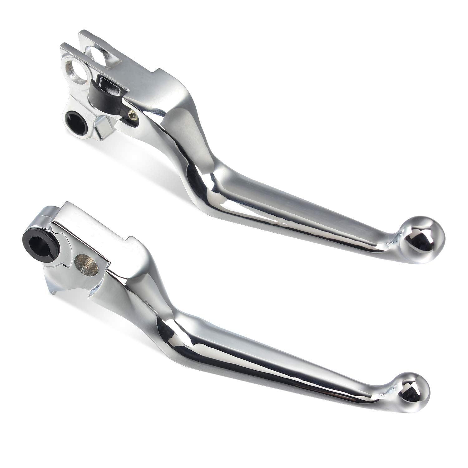 Nthreeauto Chrome Brake Clutch Lever Motorcycle Hand Levers Compatible With Harley Sportster 883 1200 Dyna Touring Road King Heritage Softail Fat Bob