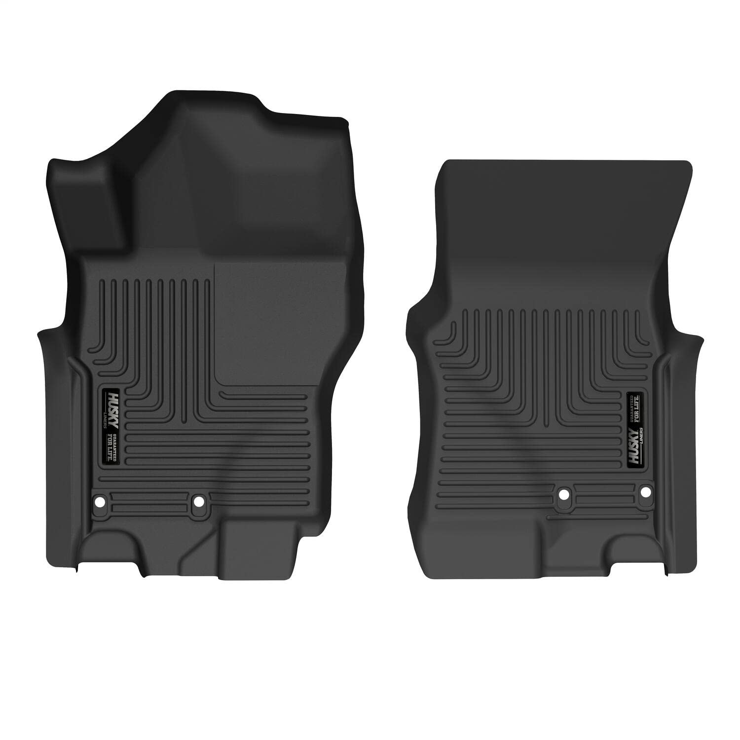 Husky Liners X-Act Contour Floor Mats | Fits 2022-2025 Nissan Frontier, Crew Cab & King Cab | Front Row, 2-Pc Black - 51901