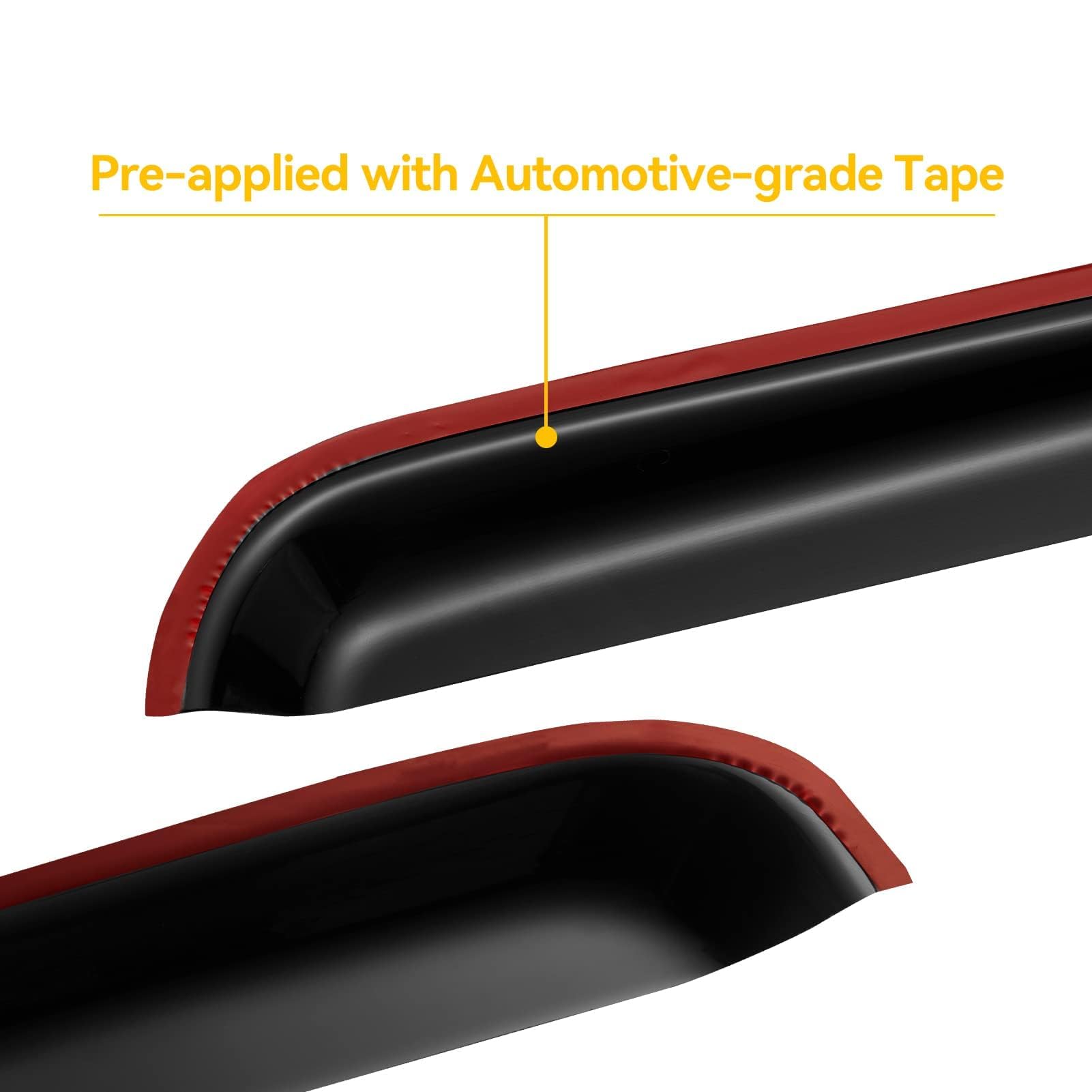 Window Rain Guards Visors For 1999-2016 Ford F250 F350 F450 F550 Super Duty Supercrew Cab, Window Vent Wind Shades Deflectors, 4