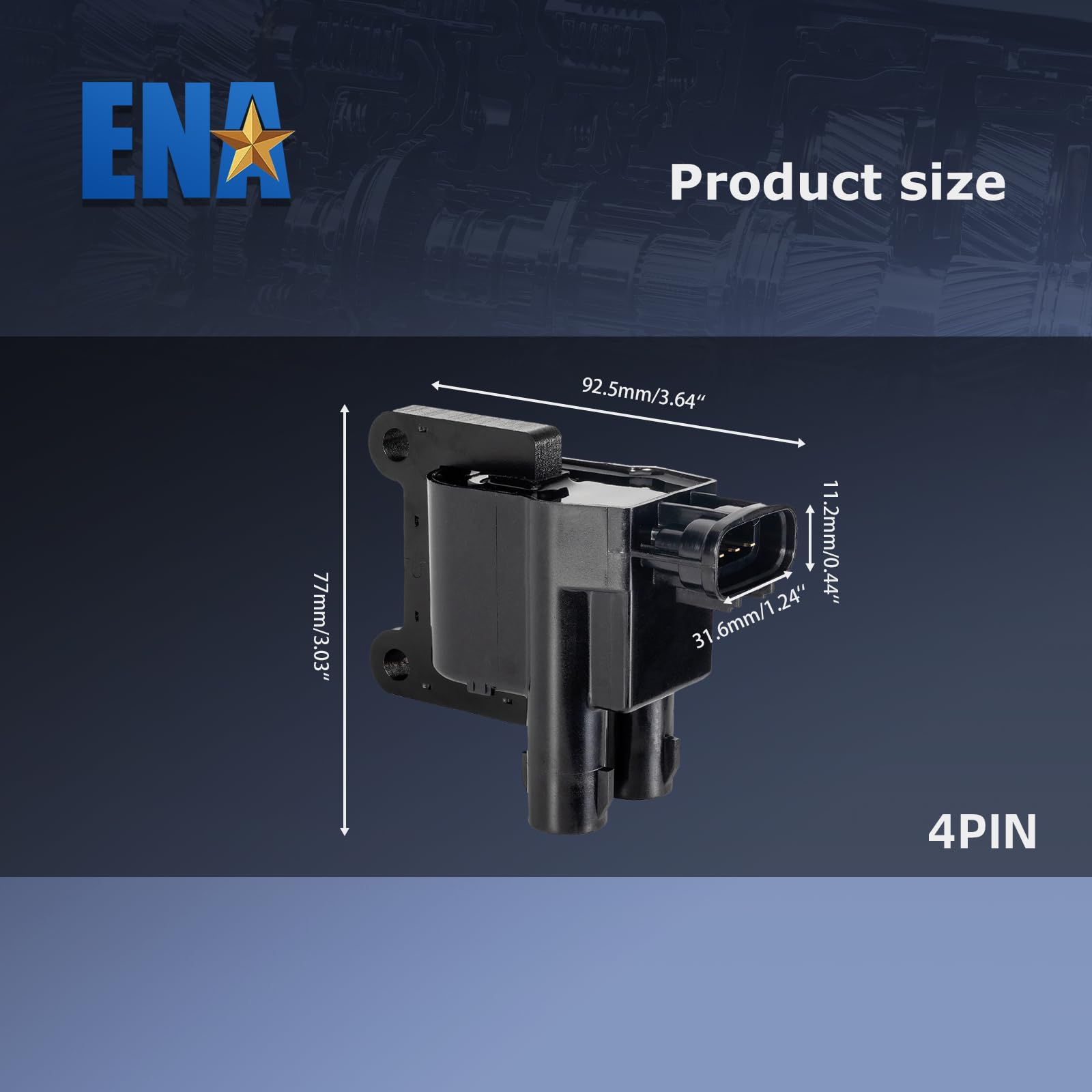 ENA Set of 1 Ignition Coil Pack Compatible with Toyota 1997-2000 4Runner 2.7L, 97-2001 Camry 2.2L, 1998-00 RAV4 Tacoma 2.0 2.7L, 1999-2001 Solara 2.2, 1998 T100 2.7 Replaces# UF181 UF180