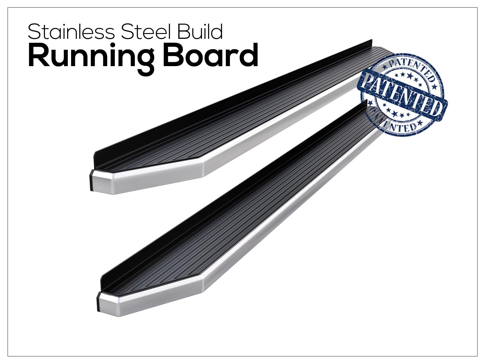 Aps 6In 304 Stainless Steel (Polished Flat Style) Running Boards Compatible With Chevy Silverado Gmc Sierra 1500 2007-2018 Crew
