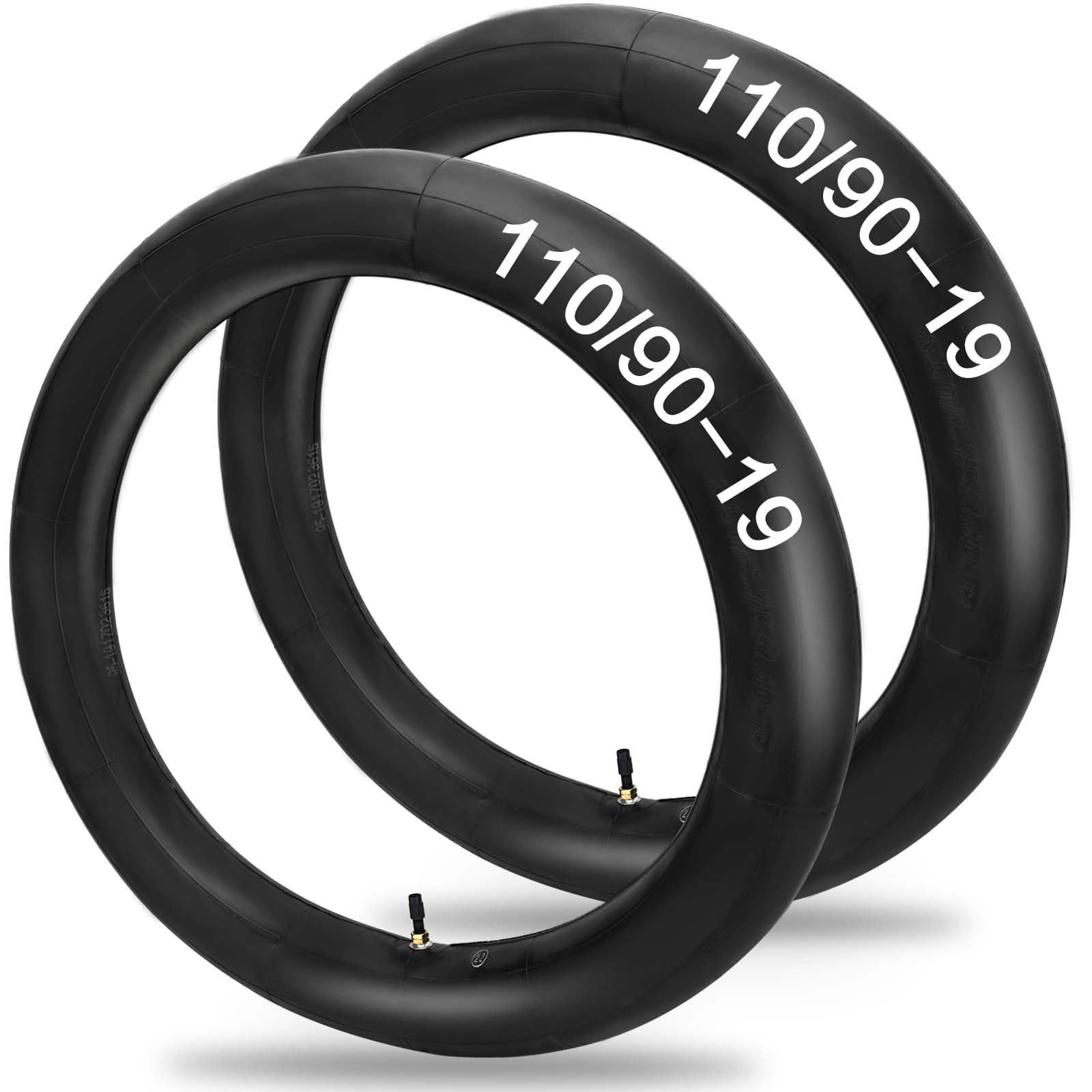 110/90-19 (4.50 X 19) Inner Tubes 110/90-19 Dirt Bike Tube Heavy Duty Motorcycle Tube With Tr4 Straight Valve Stem Fits Motorcycle 3Mm Thick(2 Pcs)