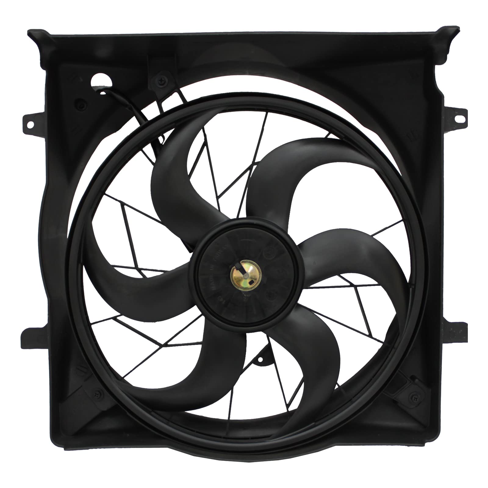 TYG OE Replacement(CAPA Quality) Cooling Fan Extra Silent for 2005 Jeep Liberty 3.7L W/P/U Shroud | 55037691AA | CH3115148 | 621